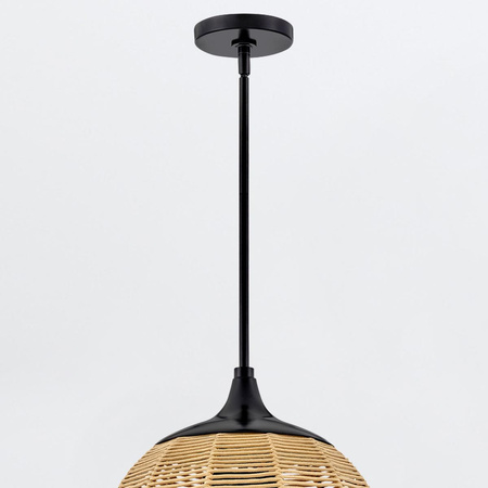 Mała lampa wisząca na taras Maddox karmelowy beż (QN-MADDOX-P-S-BK-CAM) - Quintiesse