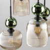 SOPHIA GREEN COGNAC LAMPA WISZĄCA 8XE14 (11151) - TK Lighting