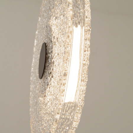 PENDANT LED LIGHT 11W 3000K METAL-GLASS, BLACK-CLEAR GLASS (23075 Zambelis) - Zambelis
