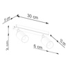 Plafon WINX 2 czarny/złoty (SL.1383) - Sollux Lighting