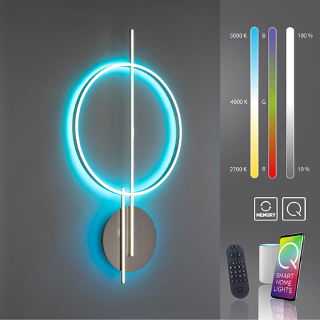 Q-ARKOA LAMPA SUFITOWA SREBRNY (6154-55) - Paul Neuhaus