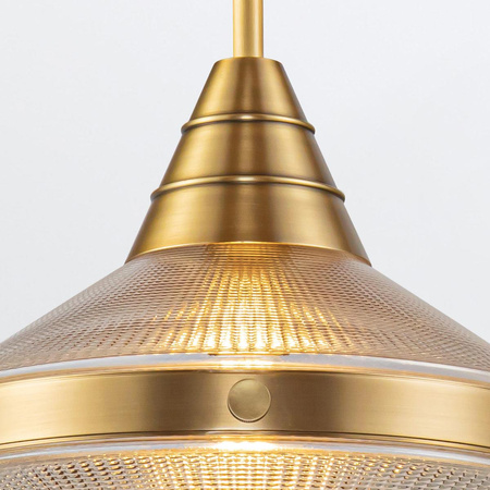 Lampa wisząca Willard - 1 źródło światła - Vintage mosiądz (QN-WILLARD-P-VBS-PG) - Quintiesse