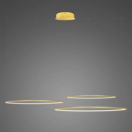 Lampa wisząca Ledowe Okręgi No.3 120cm 4k złota Dali (LA075/CO3_120_in_4k_gold_Dali) - ALTAVOLA DESIGN