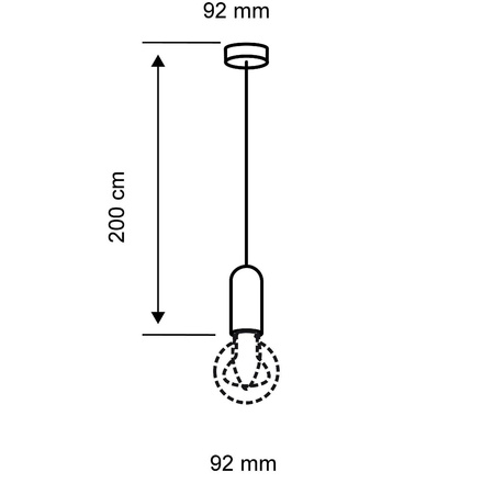 Ketil Lampa wisząca IP44 max. 1x20W E27 Czarny 230V silikon/Tworzywo sztuczne (PL50346) - PAULMANN