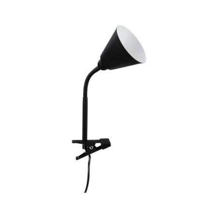 Lampa z klipsem Vitis E14 Czarny elastyczne ramię przeŁącznik na przewodzie kabel 1,50m (PL95430) - PAULMANN
