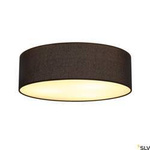 TENORA CL-1, lampa sufitowa, TC-(D,H,T,Q)SE, okrągła, czarny abażur, Ø/W 50/15 cm, maks. 69W (156050) - SLV