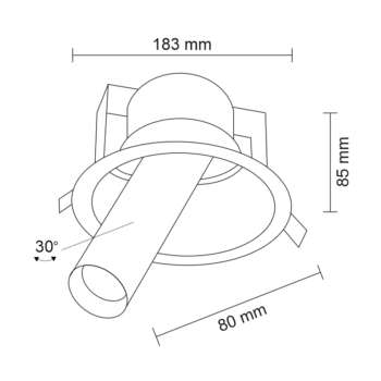 Oprawa wpuszczana YAKUMO (czarny) (7806) - Shilo