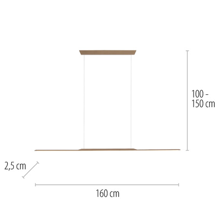 PURE SURFA LAMPA WISZĄCA BRĄZOWY (2302-97) - Paul Neuhaus