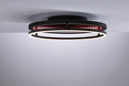 Plafoniera SPACEGLOW ONE LED 3D DIM RGB rainbow 38W 3900lm 3000-6500K pilot  230V czarny matowy / metal (PL71056) - PAULMANN