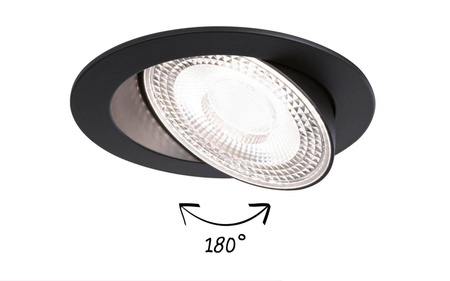 Oprawa do wbudowania ANMUS LED DIM 5W 700lm 105mm 2700K-6500K IP20 230V czarny / aluminium (PL92257) - PAULMANN
