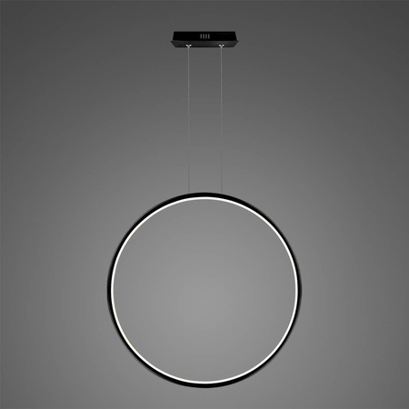 Altavola Design: nowoczesna lampa Ledowe Okręgi No.1 X Φ100cm czarna in 3k ściemnialna  (LA073/X_100_in_3k_black_dimm) - ALTAVOLA DESIGN