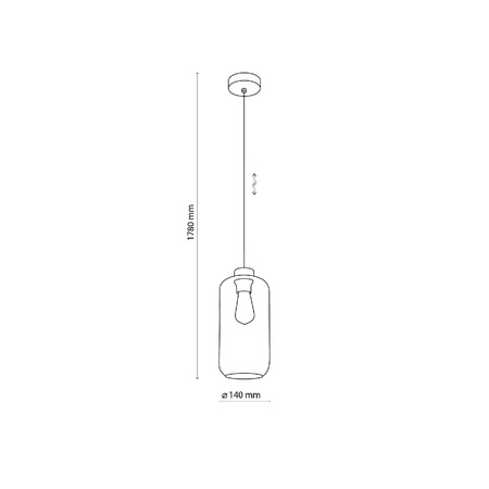 Lampa wisząca MARCO BROWN (3314) - TK Lighting