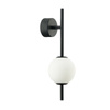LED WALL LIGHT 6W 3000K GLASS &METAL WHITE+BLACK (20133 Zambelis) - Zambelis