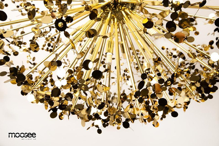 Efektowna biżuteryjna lampa wisząca MONETE 50 złota (MSE1501100579) - Moosee