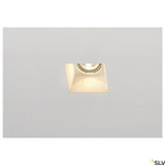 PLASTRA, lampa wpuszczana, QPAR51, kwadratowa, biały gips, maks. 35W (148071) - SLV