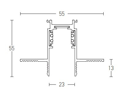 TRIMLESS CURVED TRACK D600MM BLACK (22091 Zambelis) - Zambelis
