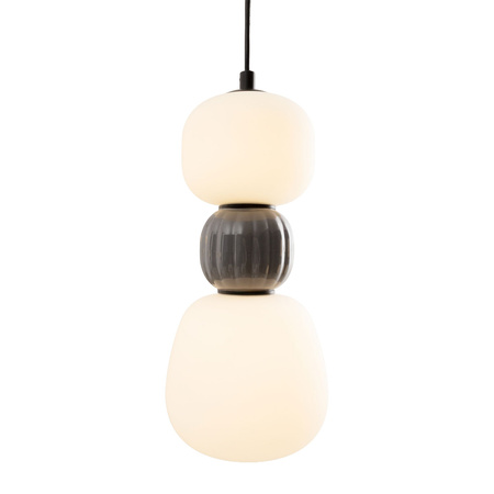 MAXLIGHT P0629 LAMPA WISZACA MODERN 13W, OPAL + DARK GREY
