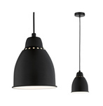 Neordic Hilla lampa wisząca max. 1x40W E27 czarny 230V metal (PL79763) - PAULMANN