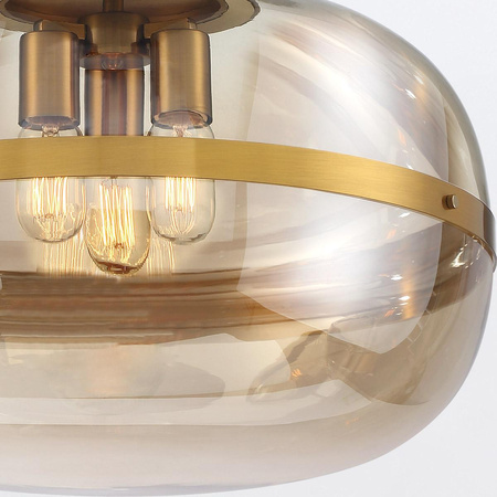 Lampa wisząca Nottingham - 3 źródła światła - Antyczny mosiądz (QN-NOTTINGHAM-3P-AB) - Quintiesse