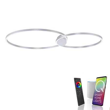 Q-KATE LAMPA SUFITOWA STALOWY (6590-95) - Paul Neuhaus