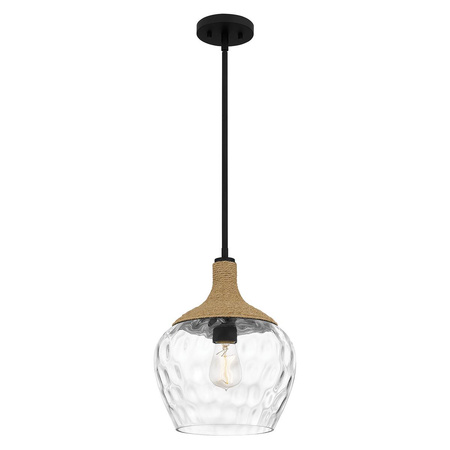 Lampa wisząca Royer - 1 źródło światła - Matowa czerń (QZ-ROYER-1P-MBK) - Elstead Lighting