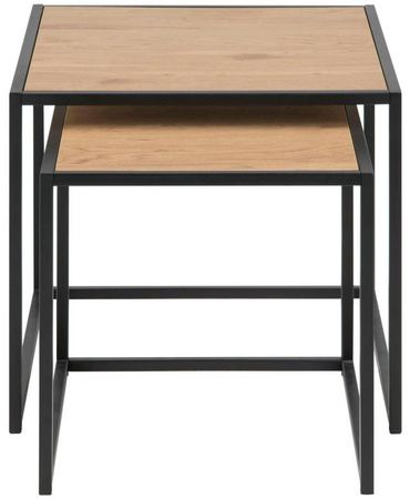 ACTONA zestaw stolików SEAFORD dąb - MDF, metal (0000090954) - Actona
