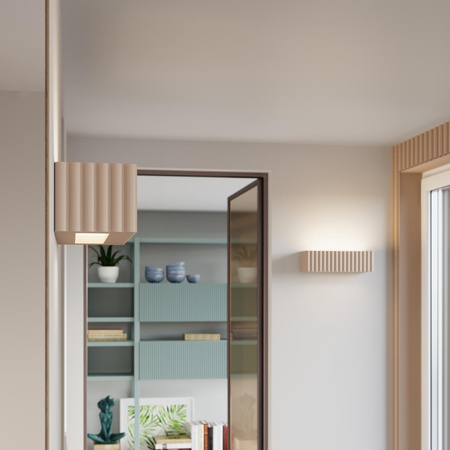 Kinkiet ceramiczny RIGATA taupe (SL.1887) - Sollux Lighting