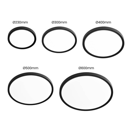 Plafon MAQ 24W 3CCT Czarny (ML0439) - Milagro