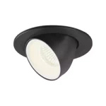 NUMINOS® GIMBLE S, oprawa sufitowa wpuszczana czarna/biała 4000 K 20° (1005904) - SLV