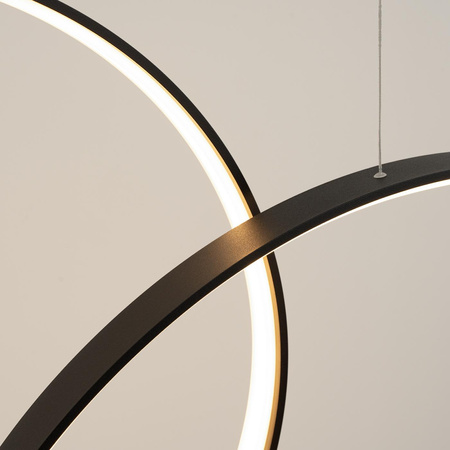 Lampa wisząca RIO 5 55/55/78/110/110 czarna LED 3000K (TH.496) - Thoro Lighting