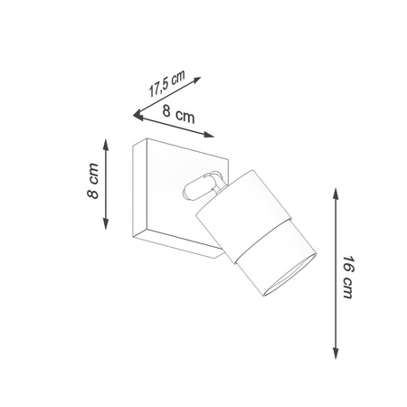 Kinkiet NERO czarny/chrom (SL.1064) - Sollux