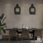 RATTAN PENDANT LIGH E BLACK (20155 Zambelis) - Zambelis