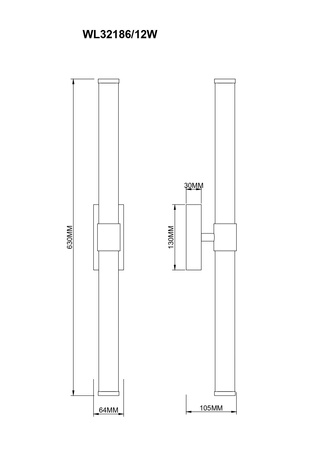 EDDIE KINKIET SREBRNY/SILVER (WL32186/12W) - Zuma Line