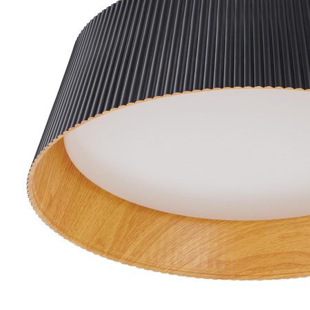 Lampa wisząca z efektownym kloszem FRILL LED czarna 45 cm (ST-DL6487-BK) - Step into Design