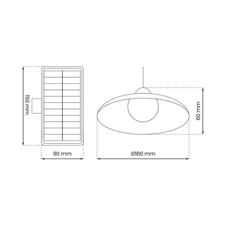 Lampa Solarna Saturn Podwójna (EKO9151) - Eko-Light