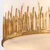 Lampa wisząca Sawgrass - 3 źródła światła - Płatkowe złoto (QN-SAWGRASS-2P-DG-O) - Quintiesse