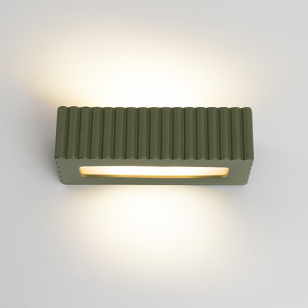 Kinkiet ceramiczny RIGATA zielony oliwkowy (SL.1888) - Sollux Lighting