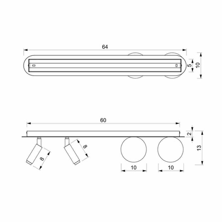 Lampa sufitowa SIRIO 4xG9 (MLP8406) - Milagro