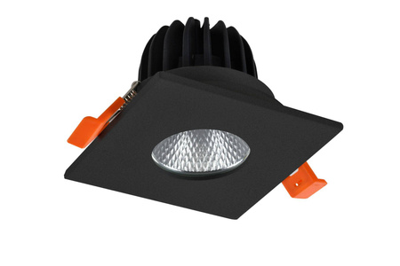 Kwadratowa lampa wpuszczana CLEAN S IP44 7W CCT SWITCH Czarna(AZ5989) - Azzardo