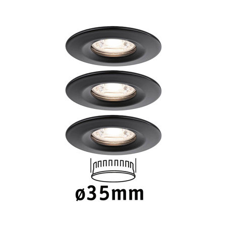 Nova mini Coin stała zestaw LED 3x4W 310lm  2700K czarny-mat (PL93084) - PAULMANN