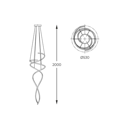 Lampa wisząca COCO (MD3127-2M-3GT) - Zuma Line