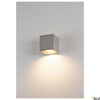 BIG THEO WALL, lampa ścienna outdoor, QPAR111, IP44, kwadratowa, srebrnoszara, maks. 75W (229564) - SLV
