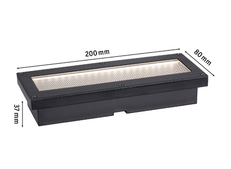 Oprawa solarna wpuszczana DOMENIC LED IP67 3000K 8lm 20x8cm (PL94576) - PAULMANN