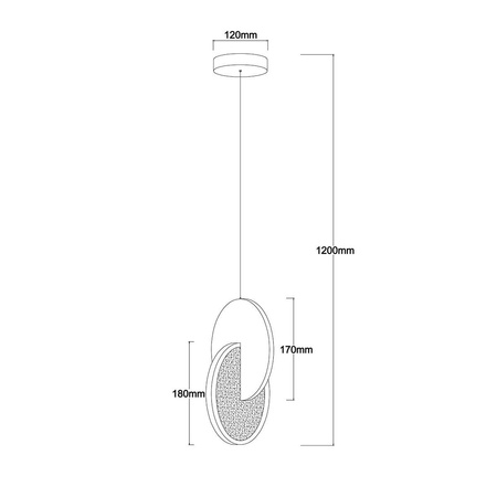 Lampa wisząca Circlo LED CCT chrom  (LP-1311/1P CH) - Light Prestige