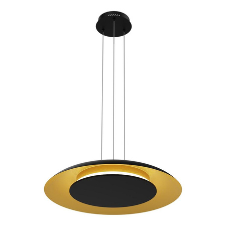 Lampa wisząca Piattino Czarny Złoty 30W LED 3000K-4000k-6000K (ML1815) - Milagro