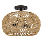 Półplafon Casablanca - 3 źródła światła - Palladiański brąz (QZ-CASABLANCA-3SF-PBZ) - Elstead Lighting