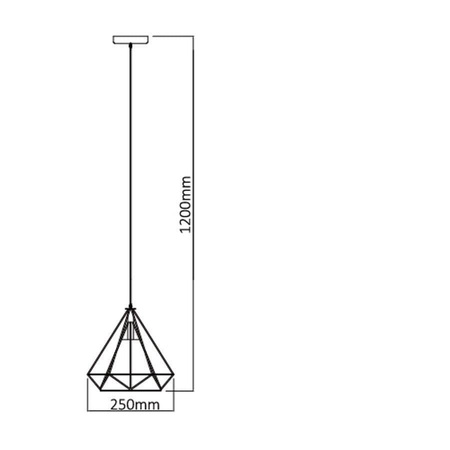 Nola lampa wisząca czarna (LP-076/1P BK) - Light Prestige