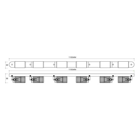 VERTICAL WHITE SPOT 6xGU10 (ML0307) - Milagro