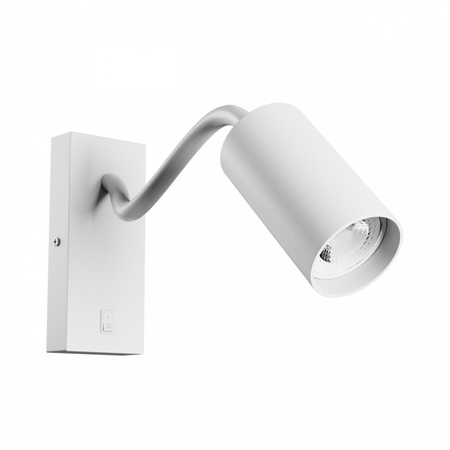SQUALLA VARIOSA FLEXI SWITCH GU10 KINKIET 230V IP20 55x100x410MM BIAŁY OKRĄGŁA (SLIP006023) - Spectrum LED
