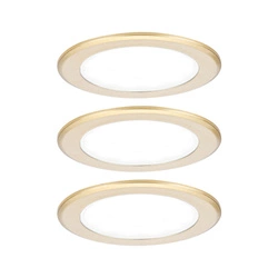 Zestaw opraw meblowych do wbudowania EBL SET 3x2,5W 3x180lm 4000K 12V złoty matowy / tworzywo sztuczne (PL93124) - PAULMANN